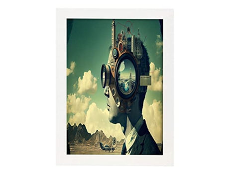 NACNIC Poster Todo Lo Ve En Estilo Surrealismo Cinematográfico Ilustraciones Y Grabados De Historieta Abstracta Y Artística A3 Marcos Blancos
