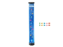 Lámpara sensorial de burbujas Succebuy de 1 m con 10 peces flotantes y 16 efectos de color
