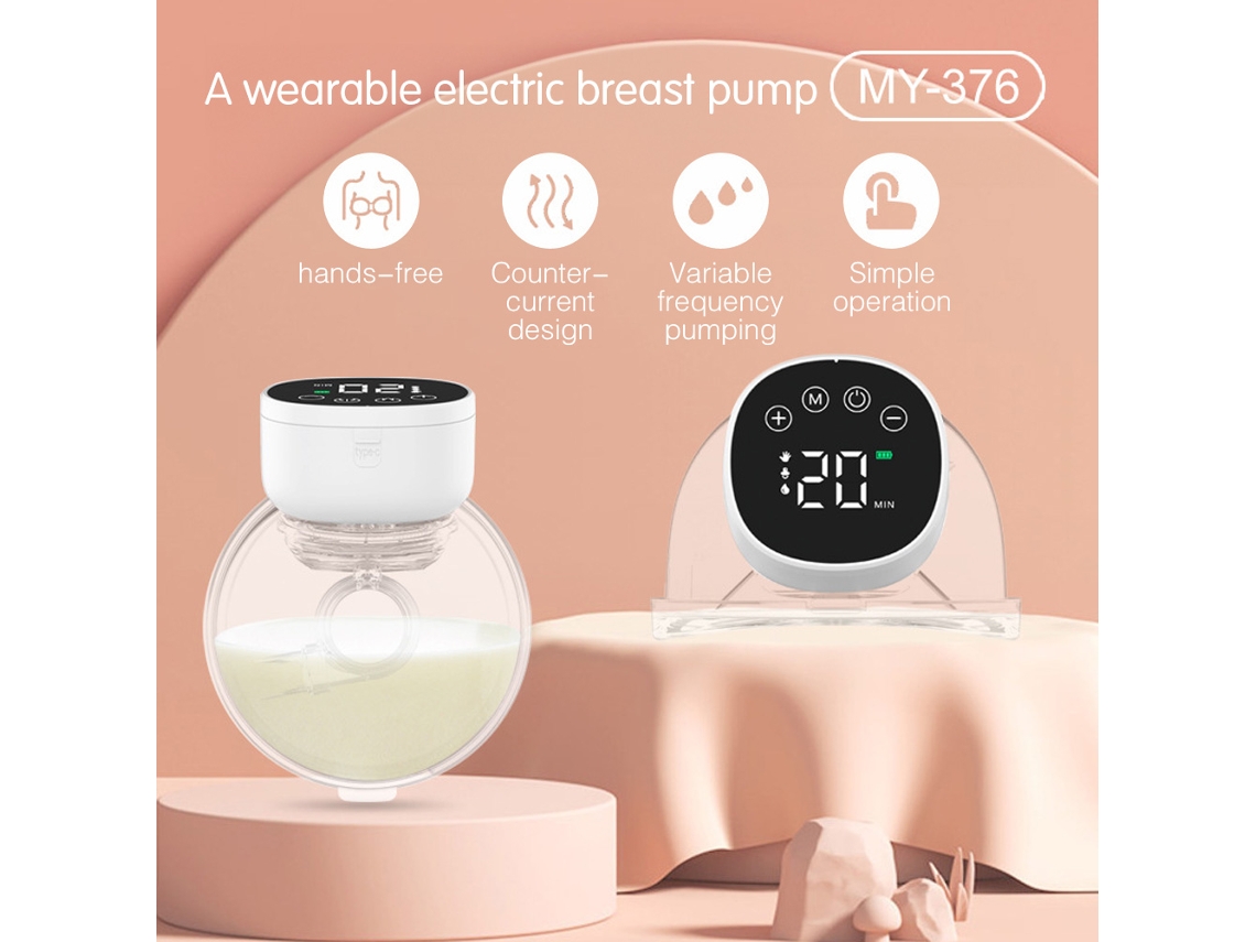 Extractor De Leche Eléctrico Portátil My-376, Silencioso, Con 3 Modos, 9 Niveles Y Capacidad De 180 Ml.