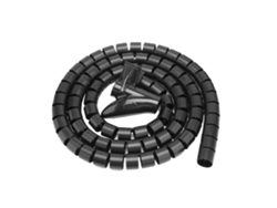 Organizador De Cabos Tubo Espiral Flexível Protetor De Fios Armazenamento Preto 1.5m*22mm