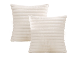 Funda De Almohada De Felpa Polar De Doble Cara, A Rayas