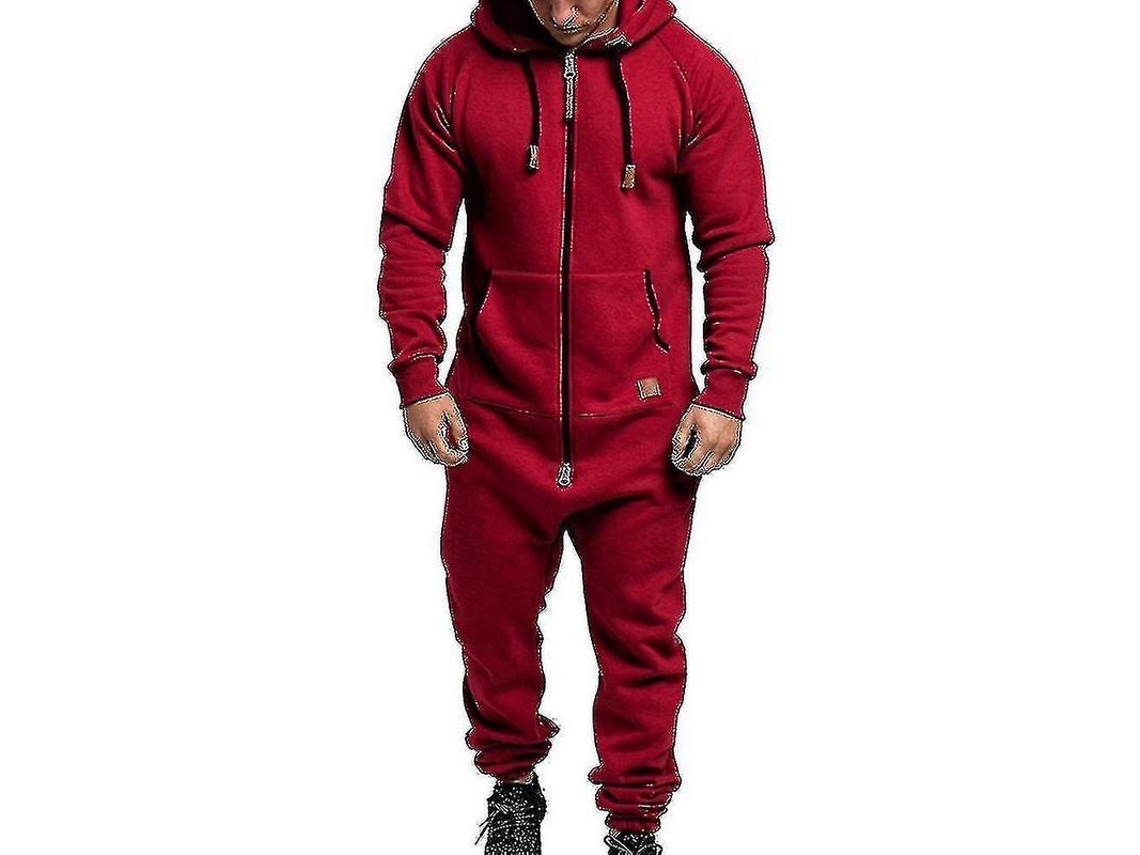 Mono De Invierno Con Capucha Para Hombre, Mono Informal Con Cremallera, Prenda De Una Sola Pieza De Alta Calidad.