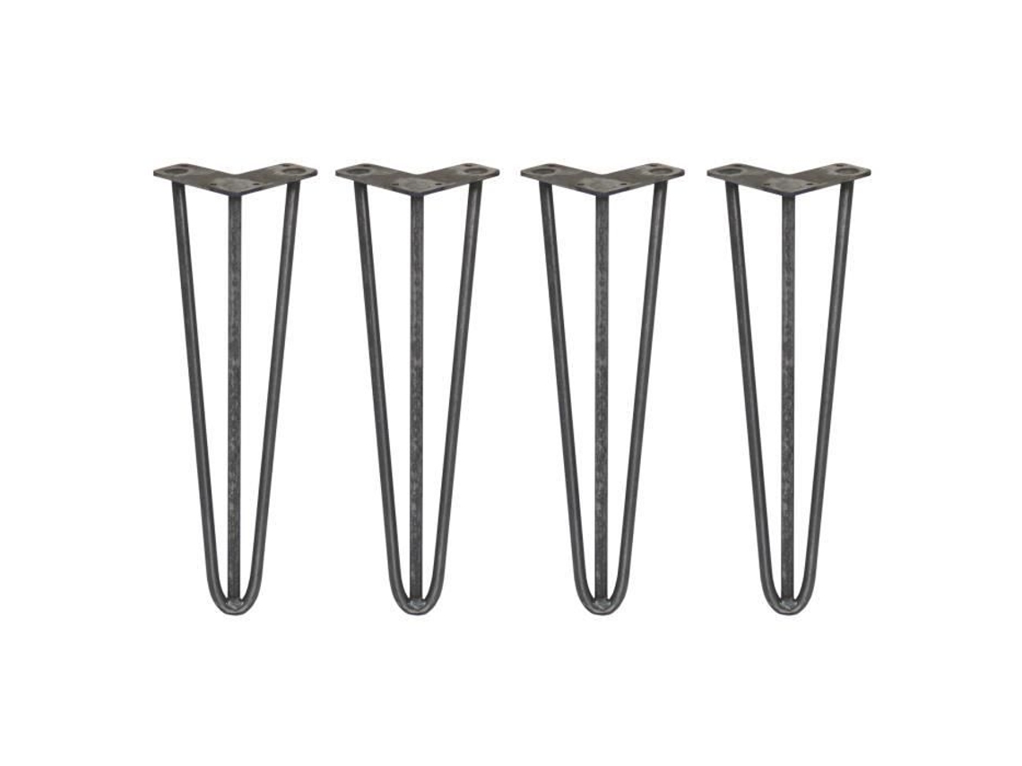 Patas Skiski 4 Patas de Mesa 40,6 cm 3 Varillas de Acero Color Natural Espesor 12 mm