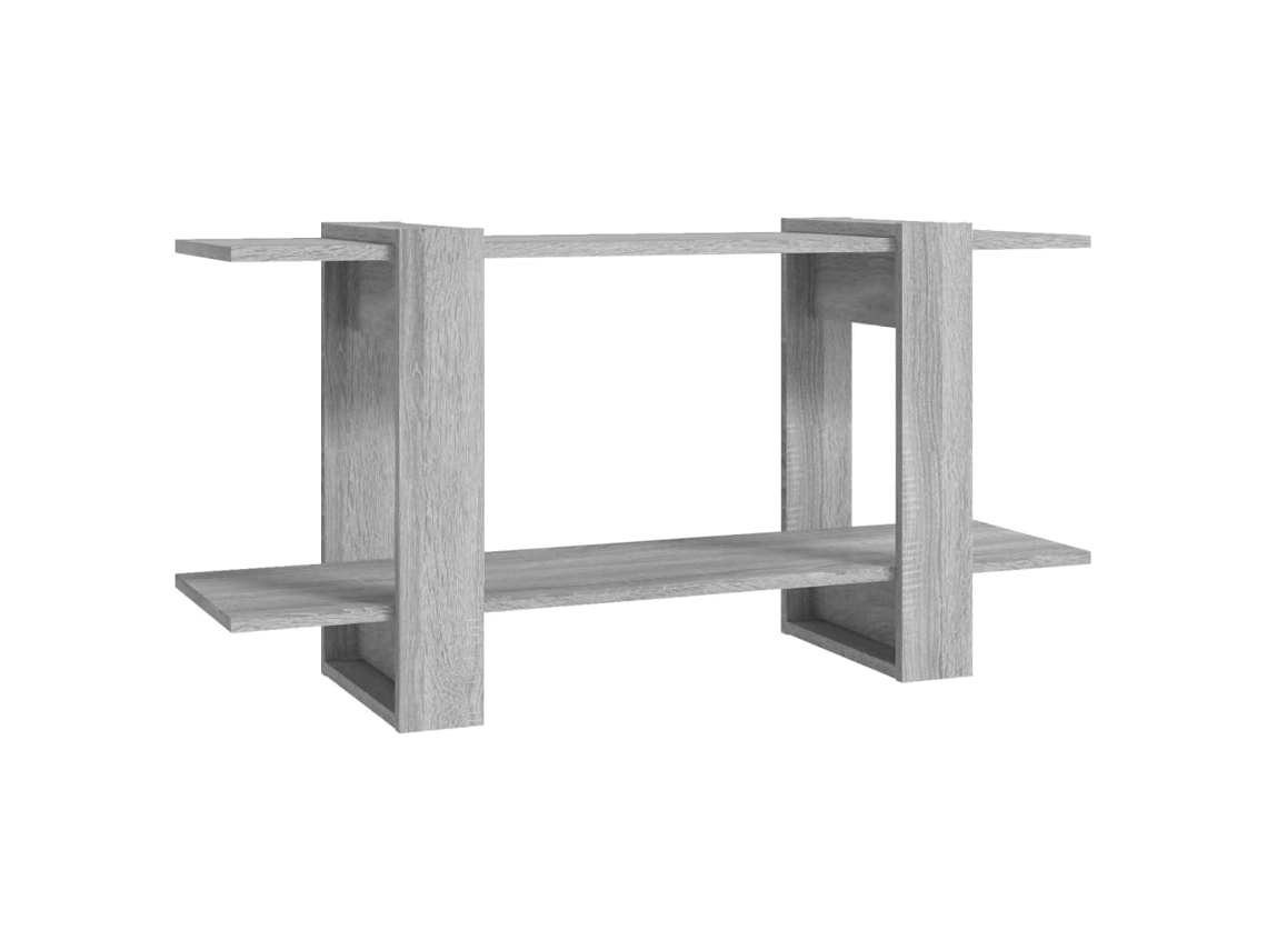 Estantería de madera procesada, color gris Sonoma, MAISON EXCLUSIVE (100x30x51 cm)