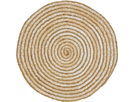 Alfombra De Salón Jute Rug Blanco 80X80 Rond UNAMOURDETAPIS