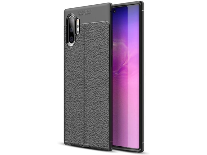 Funda y Protector de Pantalla Samsung Note 10 Plus PHONESHIELD Rugged Leather Negro