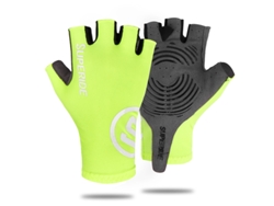 (amarillo M) Guantes De Ciclismo Medianos, Unisex, Con Acolchado De Espuma, Transpirables Y Que Absorben La Humedad.