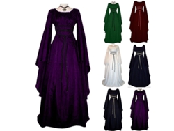 2026altiro-vestido Gótico Medieval Renacentista De Bruja Para Fiesta De Halloween Y Cosplay, Talla 2xl, Azul Marino, Para Mujer.