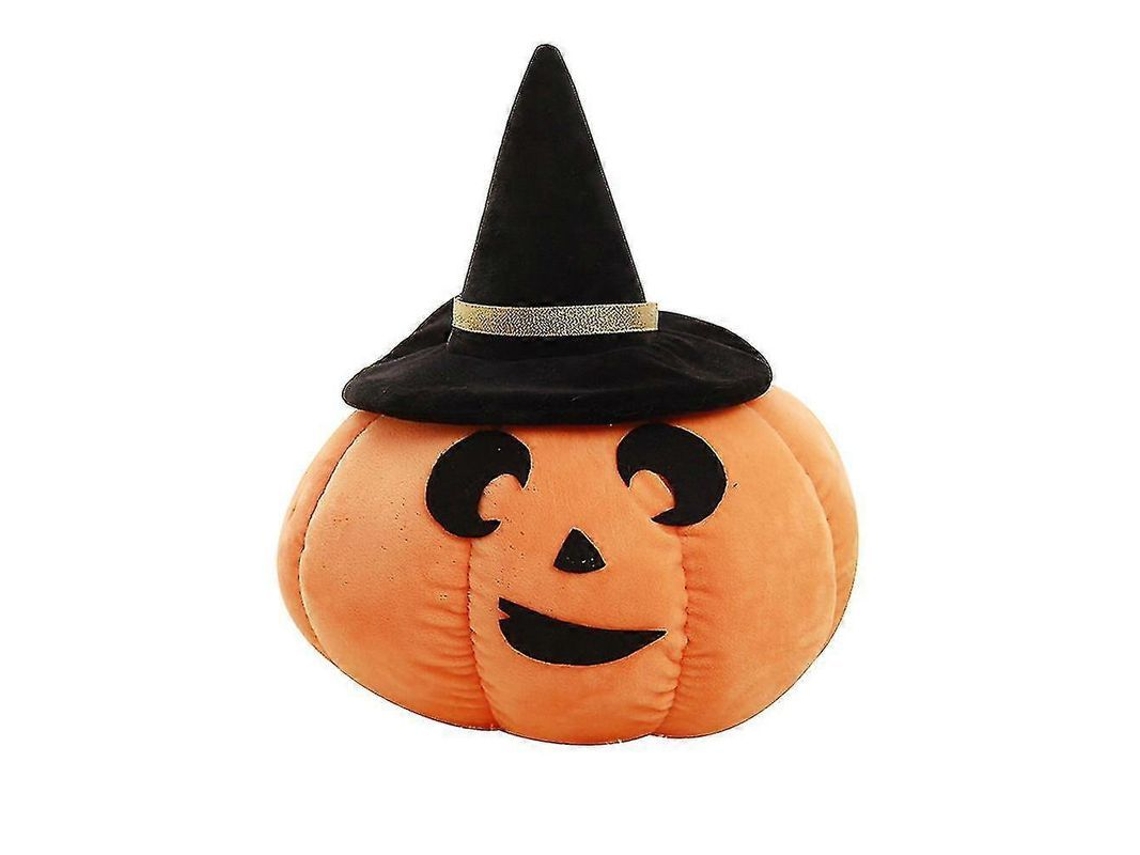 Peluche De Calabaza Kawaii Con Sombrero, 22/45 Cm, Regalo De Halloween Para Niños