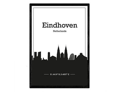 Poster NACNIC Mapa de Eindhoven Holanda (A3)