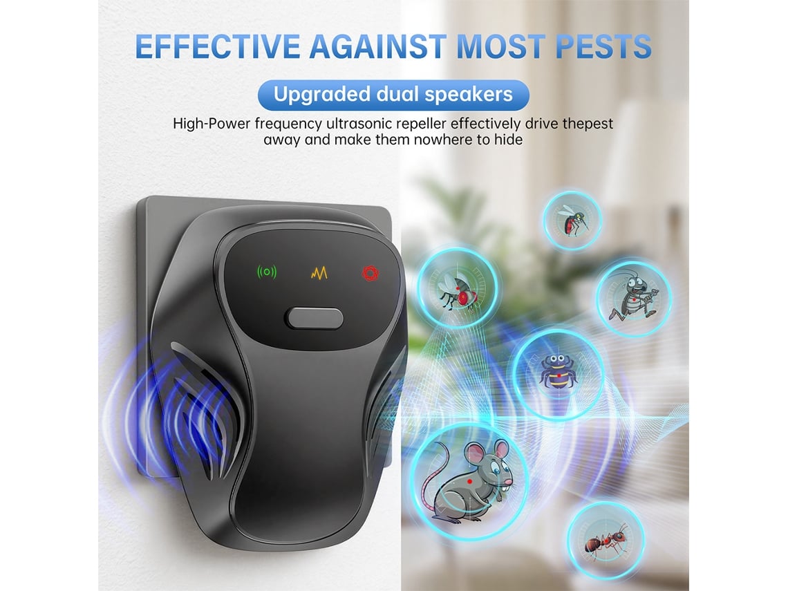 Repelente Ultrasónico De Mosquitos Czhhmart Con 3 Velocidades Variables