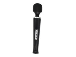 Masajeador eléctrico negro, herramienta de masaje para dolor de espalda y cuello, enchufable.