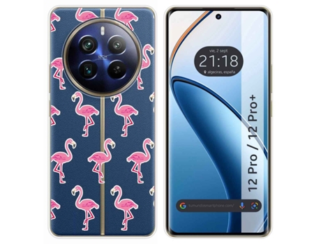 Funda Diseño Flamenco para Realme 12 Pro 5G / 12 Pro Plus 5G TUMUNDOSMARTPHONE Silicona Multicolor