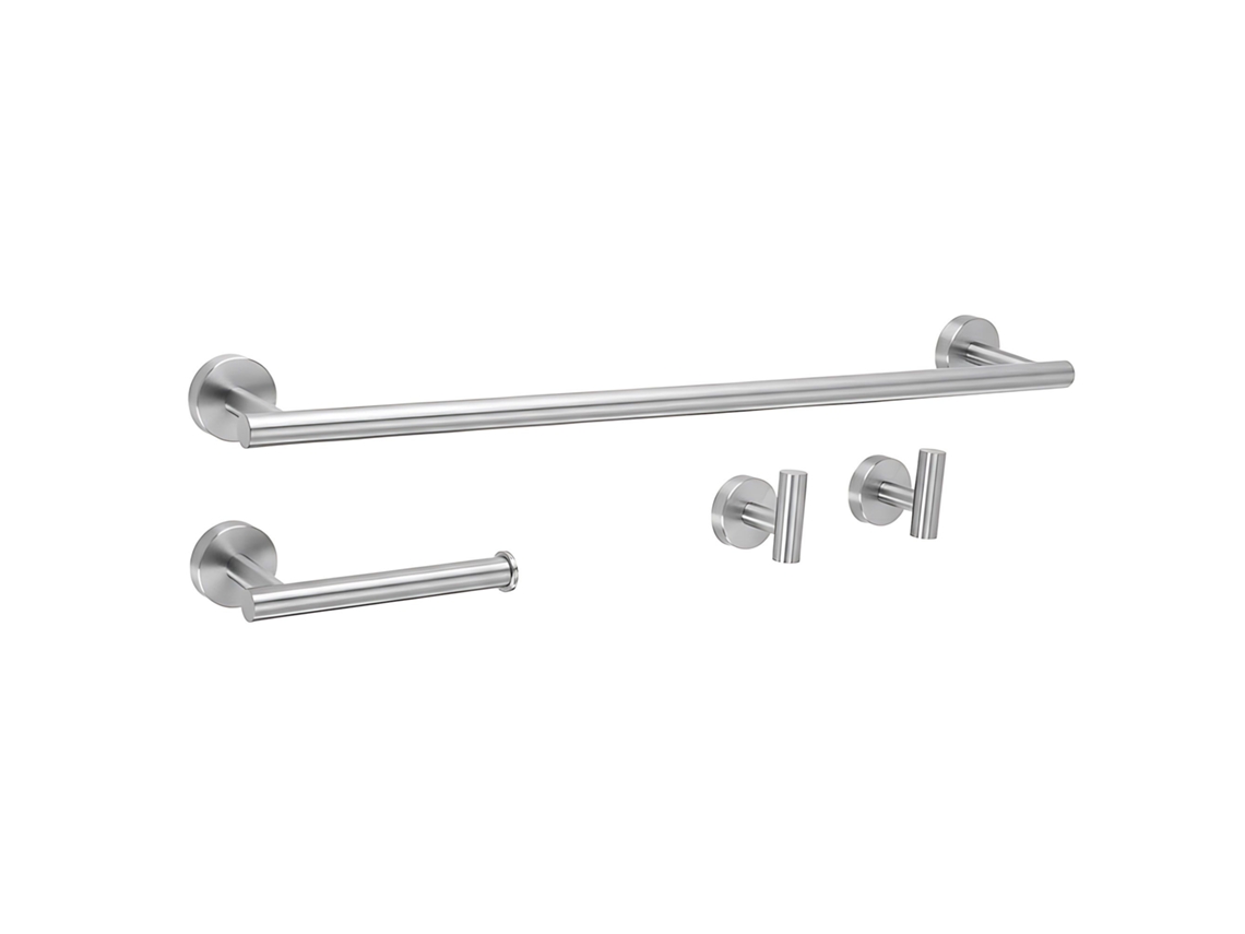 Juego De Perchas De Baño Rea Ari Brush Nickel 4 Pieces