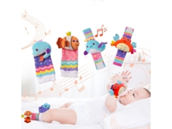 Calcetines Con Sonajero Para Bebé, Juguetes De 3 A 6 A 12 Meses, Juguete De Aprendizaje Para Niña Y Niño, Henten Home