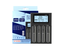 Cargador De Baterías Liitokala Lii-m4 De 4 Ranuras Con Pantalla Lcd Para Baterías De Litio, Nimh, 26650, 14500, Aa Y Aaa.