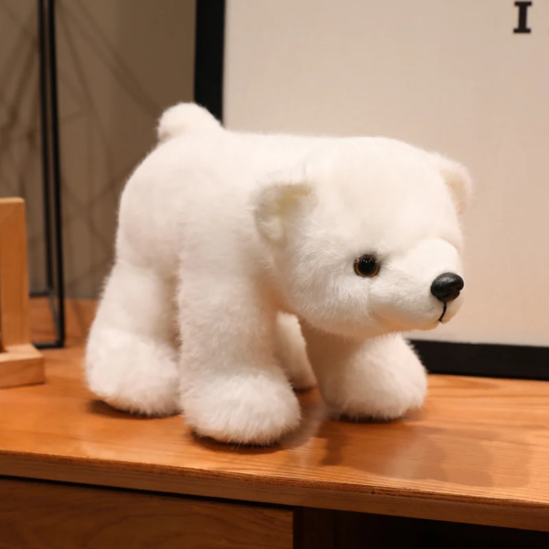(blanco, 28 Cm) Lindo Peluche Realista De Oso De Dibujos Animados