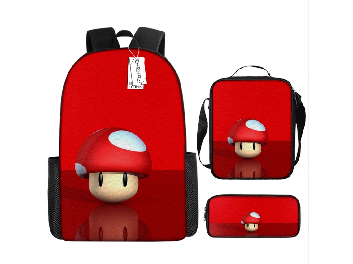 Conjunto de mochila escolar de Mario (tres piezas)*