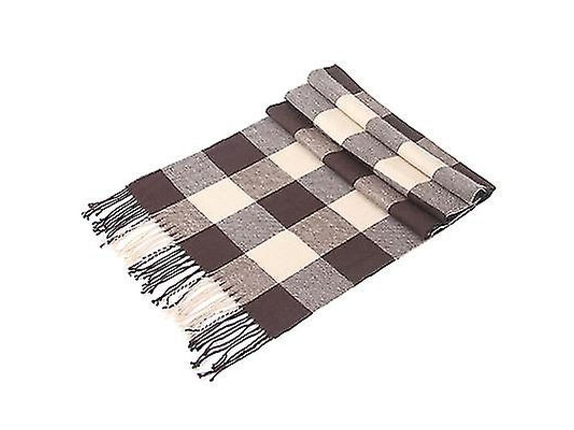 2026-bufanda De Cuadros Clásica De Invierno Para Hombre De Cashmere Falso Beige