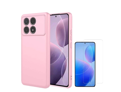 Funda Clearglass Compativel para Xiaomi Xiaomi Poco F6 Pro PHONECARE Rosa