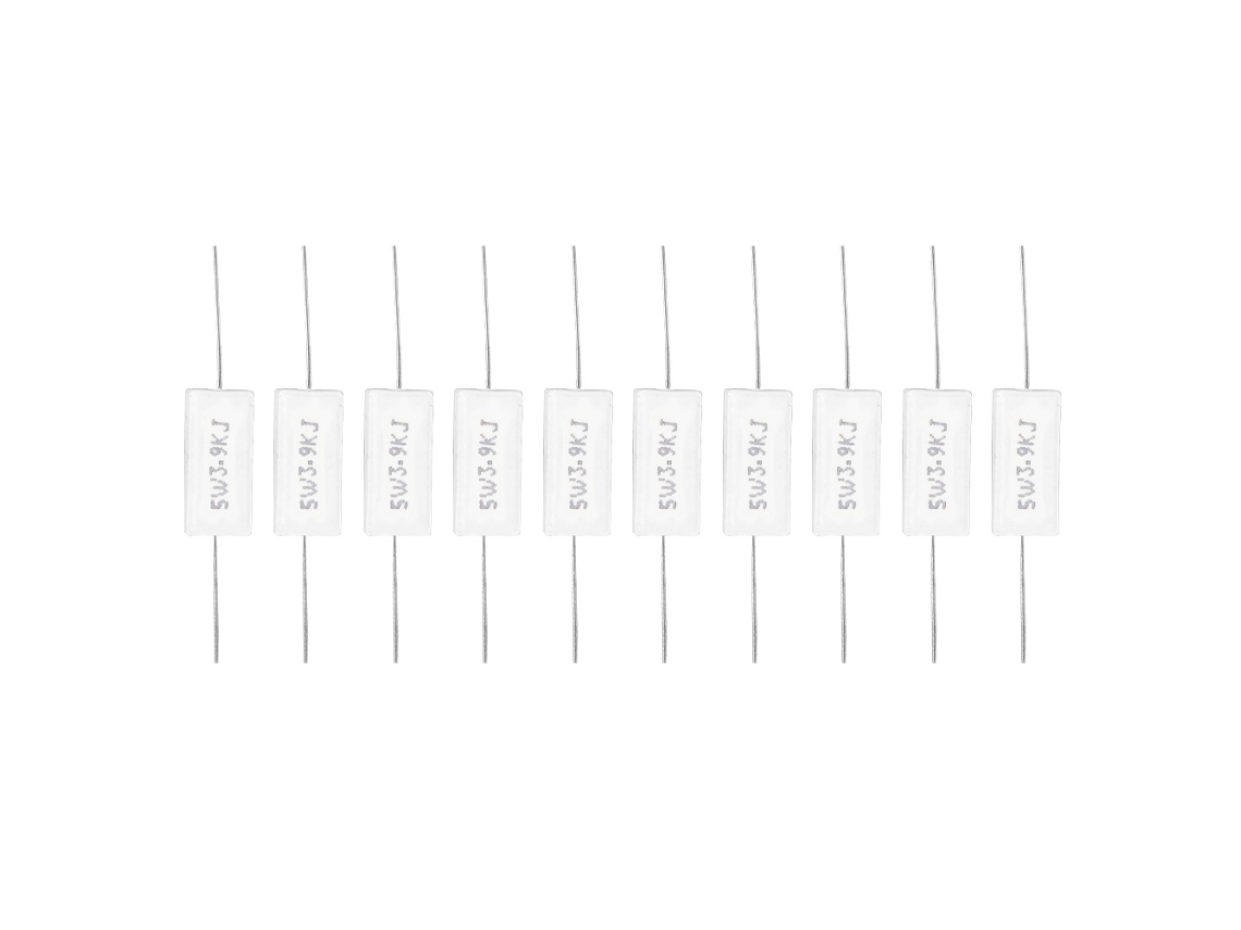 Veloriskku-10 Peças De Resistor De Cimento Potência 5w 3.9kr Precisão ±5% Componentes Eletrônicos Para Pcb