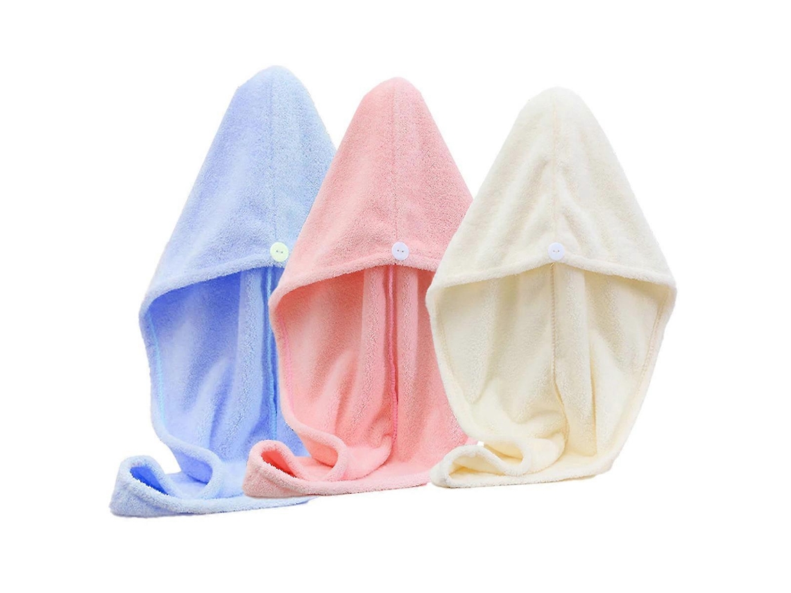 3 toallas de microfibra para el cabello, absorbentes, suaves y de secado rápido Rosewell