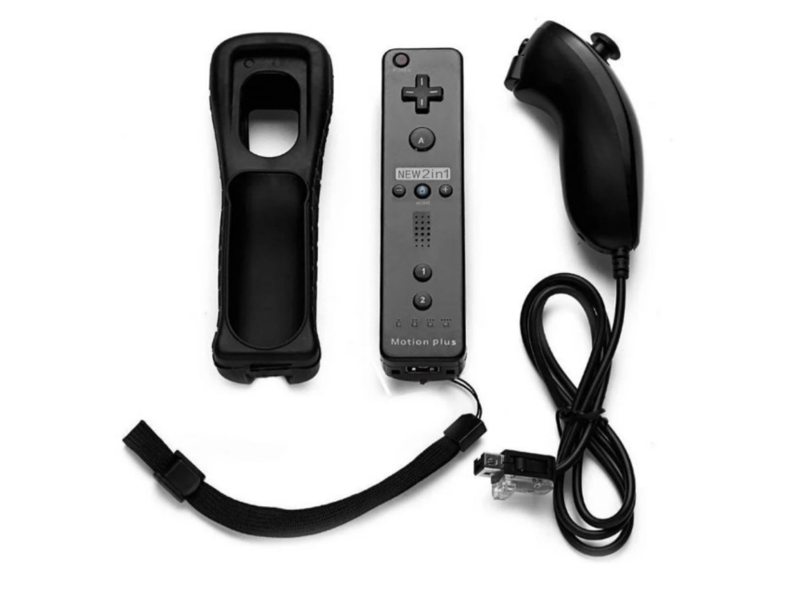 Controlador de juego Wii 2 en 1 con Nunchuck y control remoto con Motion Plus compatible con la consola Wii