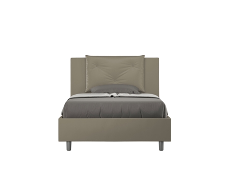 AppiaITYHOME Media cama tapizada sin somier (120 x 190 cm - Paneles de melamina y piel sintética)