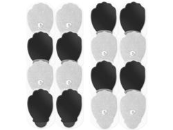 Easyhome 16 Almohadillas Tens Reutilizables De 5 X 7,5 Cm, Masajeador Eléctrico De Muñeca Con Forma De Mano Y Conexión A Presión De 3,5 Mm.