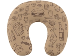 Almohada Viaje Cerveza Aperitivos, Espuma Viscoelástica Viscoelástica Fácil Relajación Cómodos