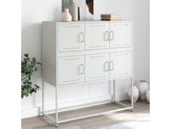Aparador | Buffet | Armario De Apoyo 100,5x39x107 Cm Acero Blanco Wsd31912 Lovely Home