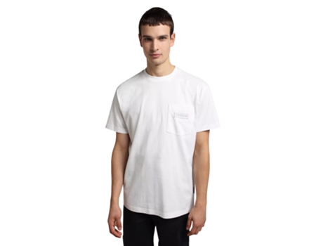 Camiseta para Hombre NAPAPIJRI (S - Blanco)