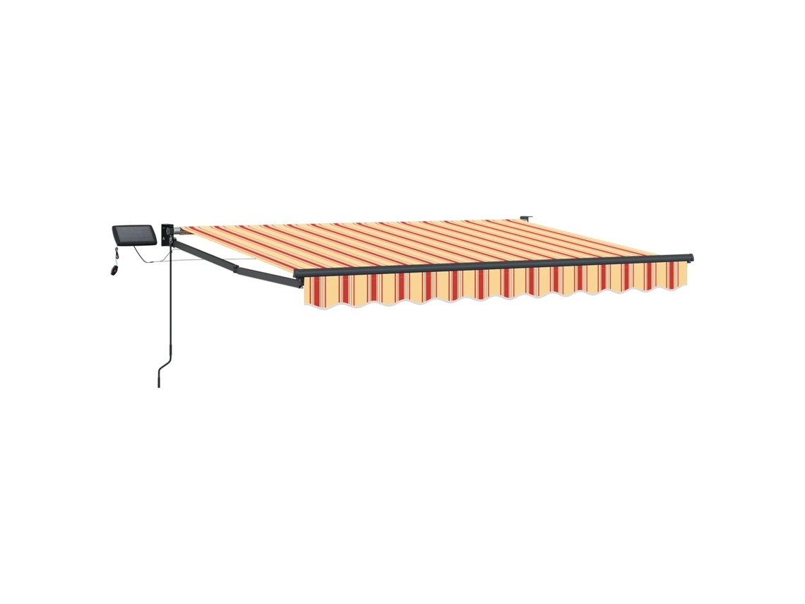 Toldo retráctil manual con LED multicolor de 3,5 x 2 m VIDAXL