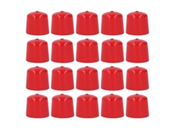 20 Fundas Protectoras De Pvc Rojo Ignífugo Para Hilo De 40 Mm - Ligeras Y Elásticas