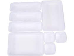 Organizador Cajones Pp Blanco 8 Piezas Almacenamiento Práctico Sencillo Versátil Cocina Dormitorio Oficina