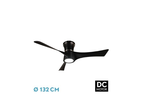 Ventilador DC Tianas 18W Negro 3 Aspas FABRILAMP