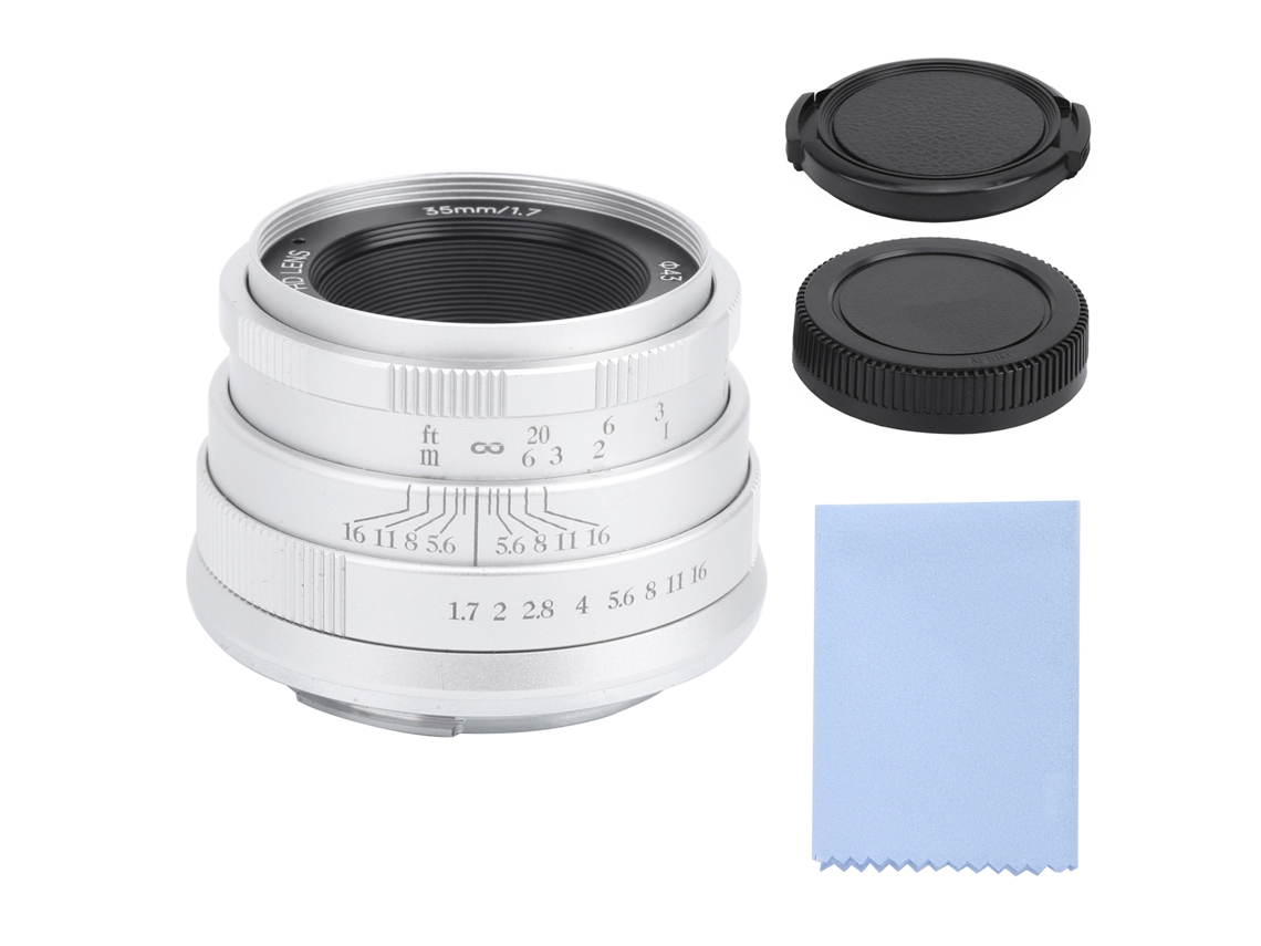 TRUYUETY Lente Manual Fija para Retrato Apertura Grande 35mm F1.7 NEWYI para Canon M3/M5/M6/M6 II
