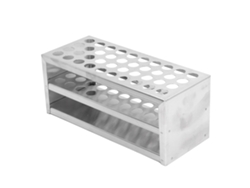 Soporte Para Tubos De Ensayo De Acero Inoxidable 304 Con 40 Orificios (14 Mm) Para Uso En Laboratorio Y Estudio.