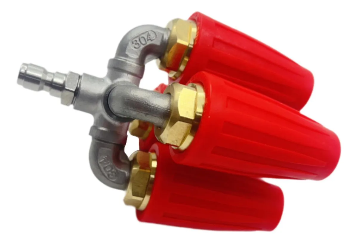 Pulverizador rotatorio de alta presión, conector rojo vayotoy