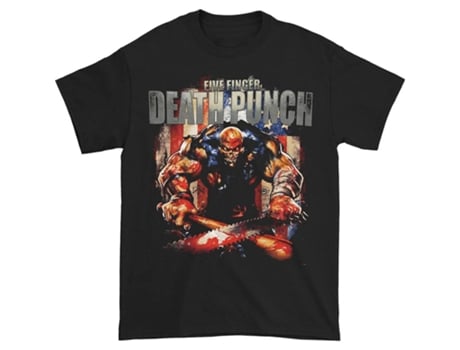 Camiseta ROCKINSTONE con bate de béisbol Five Finger Death Punch (Algodón - XXXL)