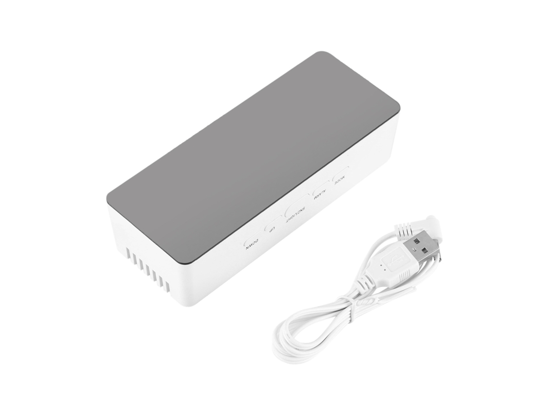 Espejo Despertador Digital Led Multifuncional Con Temporizador Y Luz Nocturna Para Maquillaje.
