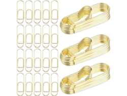Juego De 60 Clips Metálicos Dorados Para Bolígrafos, Versátiles Y Resistentes Para La Organización En La Oficina Y El Hogar.