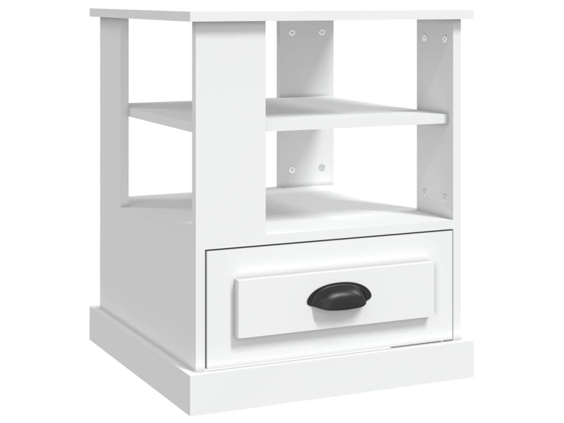 Mesa Auxiliar 50x50x60 Cm Derivados de Madera Blanco MAISON EXCLUSIVE