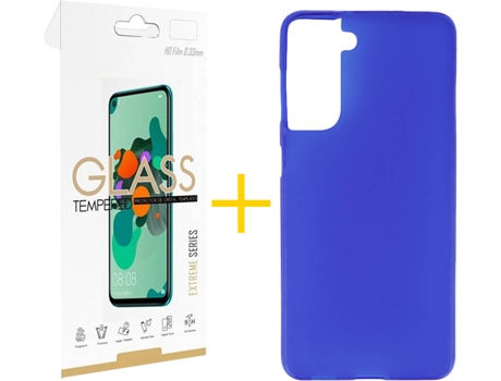Carcasa + Protector de Pantalla para Samsung Galaxy S22 Plus 5G SKYHE Azul