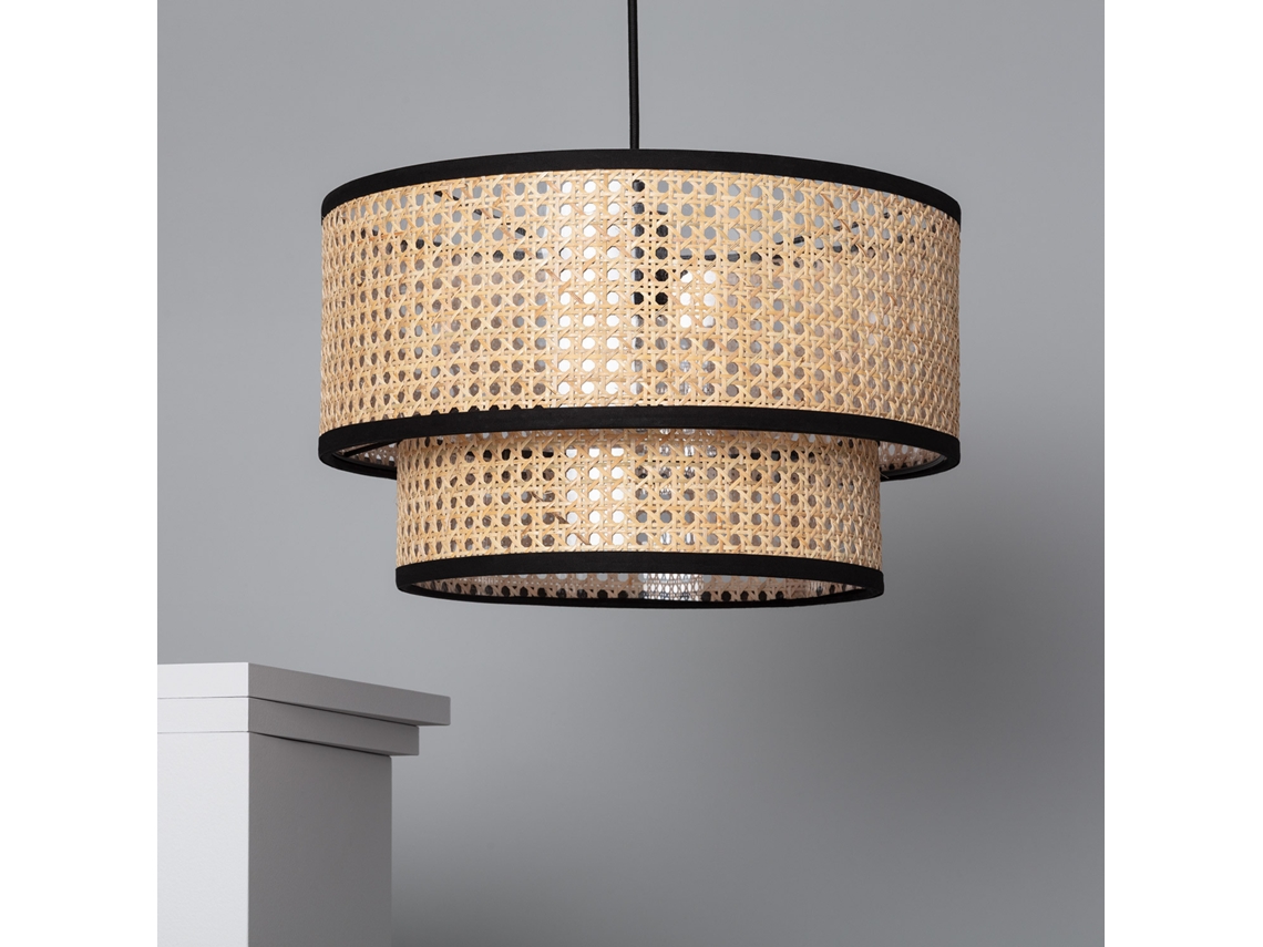 Lámpara Colgante LEDKIA (Beige - E27 - 40 W - Ratán)