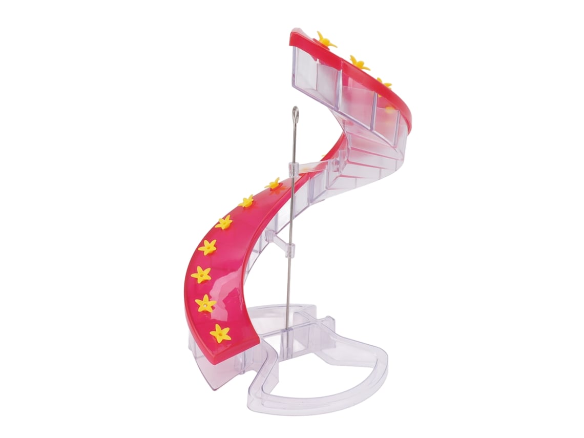 Comedero para colibríes de plástico transparente, fácil de llenar, espiral, para jardín, con hélice simple.