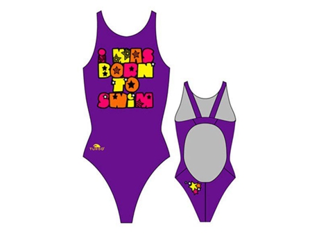 Traje de baño para Mujer TURBO Born To Swim Pro Resist Morado para Natacion (S)