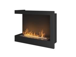 Corner 600 Left SimpleFire Chimenea de bioetanol integrable con vidrio