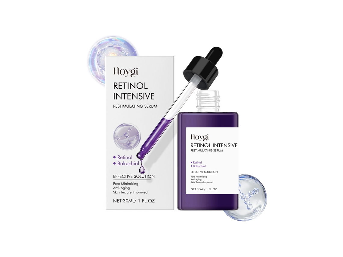 Sérum antiedad con retinol para una piel joven.
