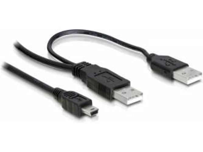 Cable USB DELOCK USB A/Mini-USB B 1 m Macho/Macho Negro